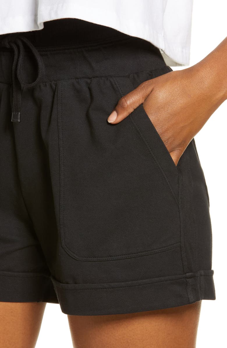 Zella Washed Organic Cotton Shorts, Alternate, color,