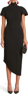 Cult Gaia Chrysta Turtleneck Rib Midi Sweater Dress