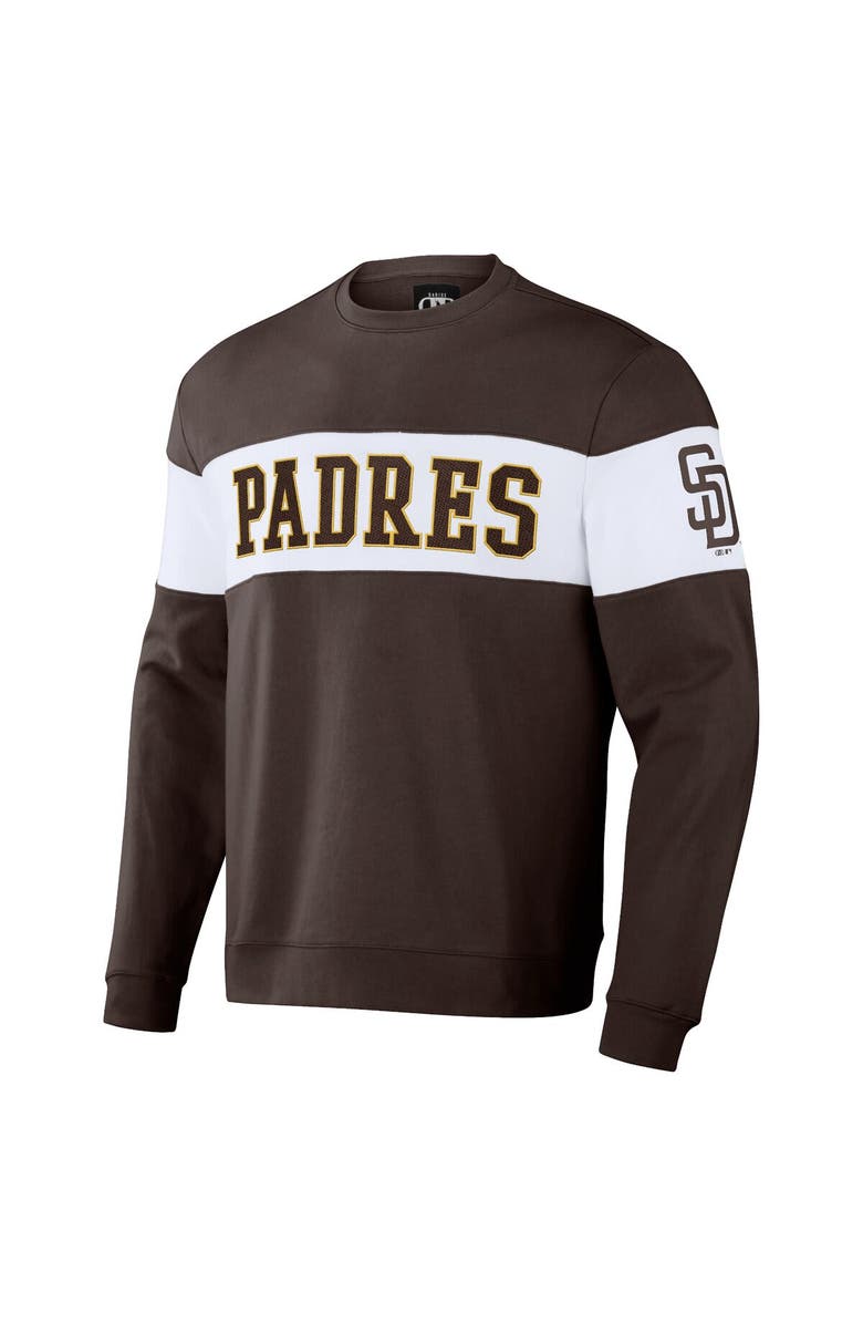 Darius Rucker Collection by Fanatics Men's Darius Rucker Collection by Fanatics Brown San Diego Padres Stripe Pullover Sweatshirt, Alternate, color, 
