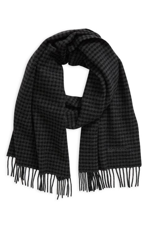 Small Check Yarn Dyed Cashmere & Wool Day Scarf
