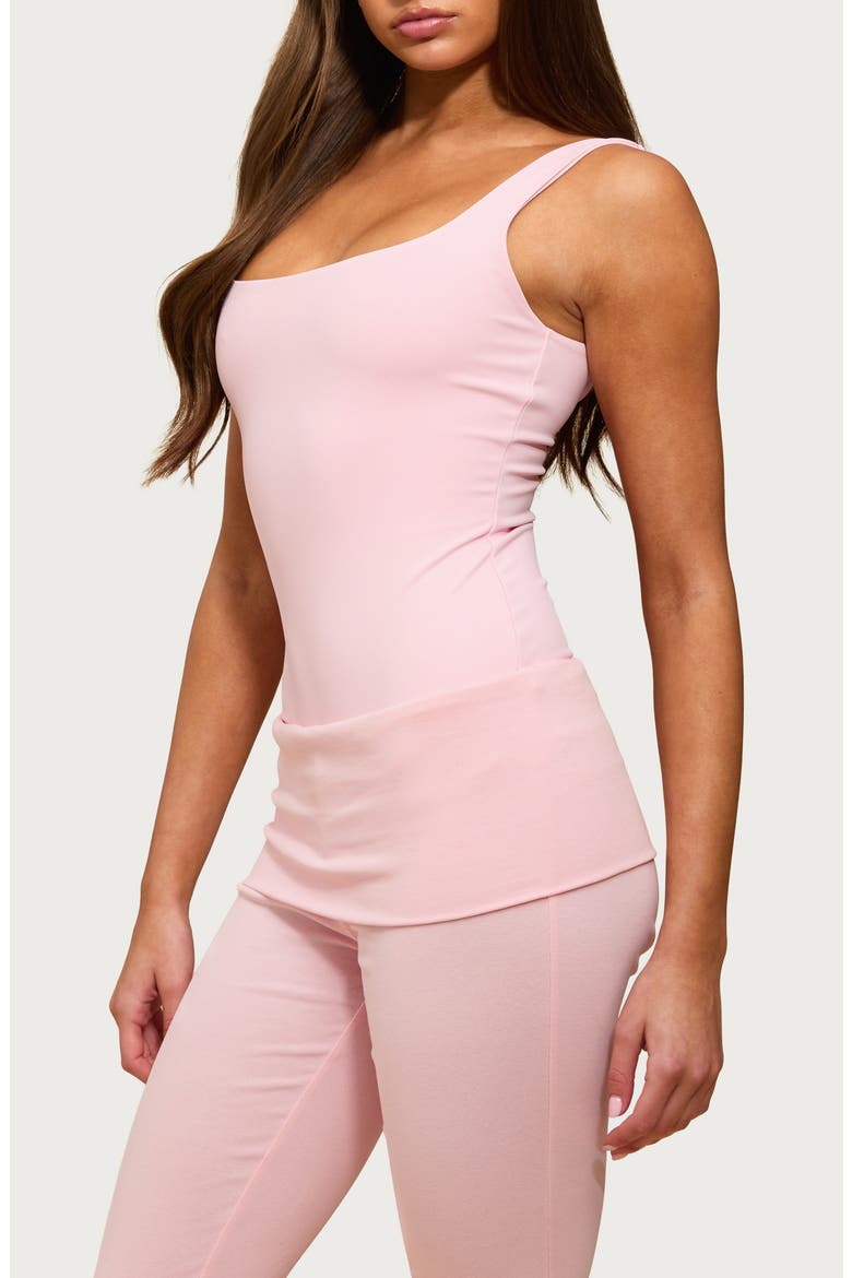 Liona Square Neck Bodysuit, Alternate, color, PINK