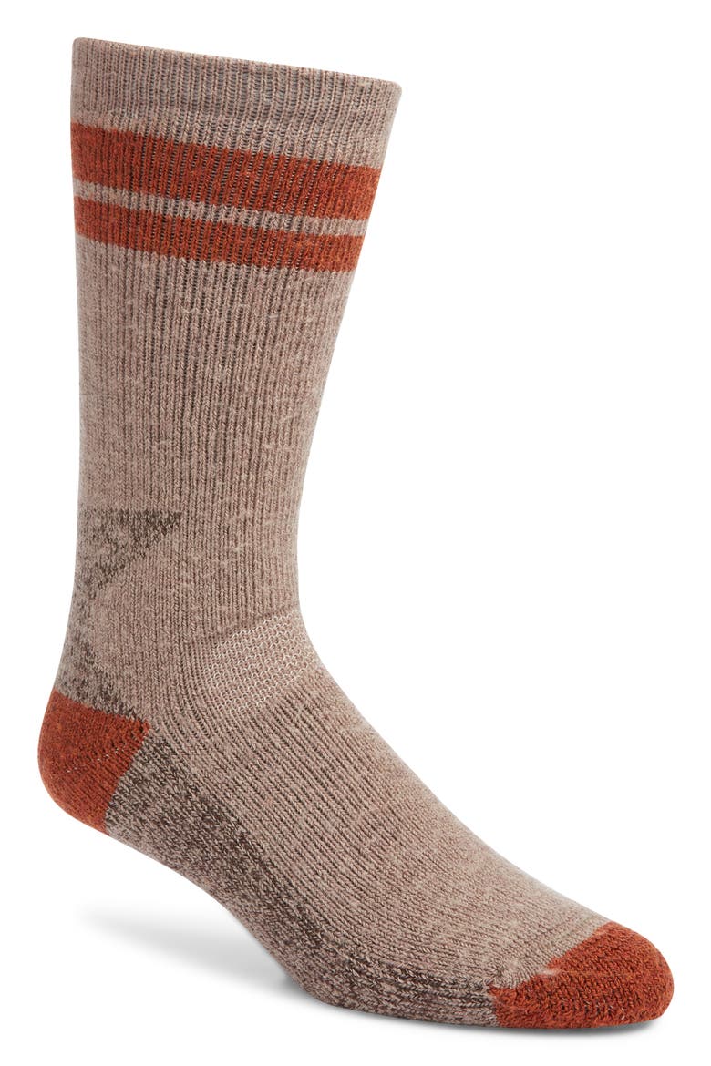 Mountaineer Maximum Cushion Tall Wool Blend Socks, Main, color, FOSSIL