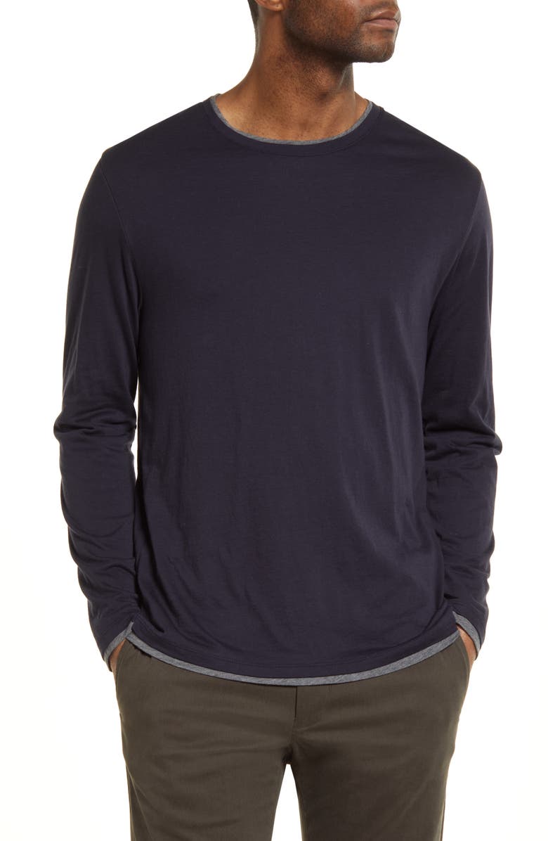 Vince Double Layer Long Sleeve T-Shirt, Main, color,