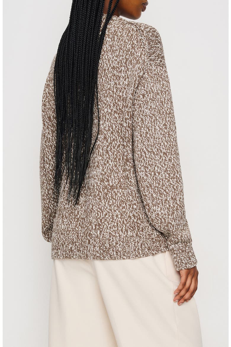 Finley Organic Cotton Crewneck Sweater, Alternate, color, SHITAKE FIOR DI LATTE MARL