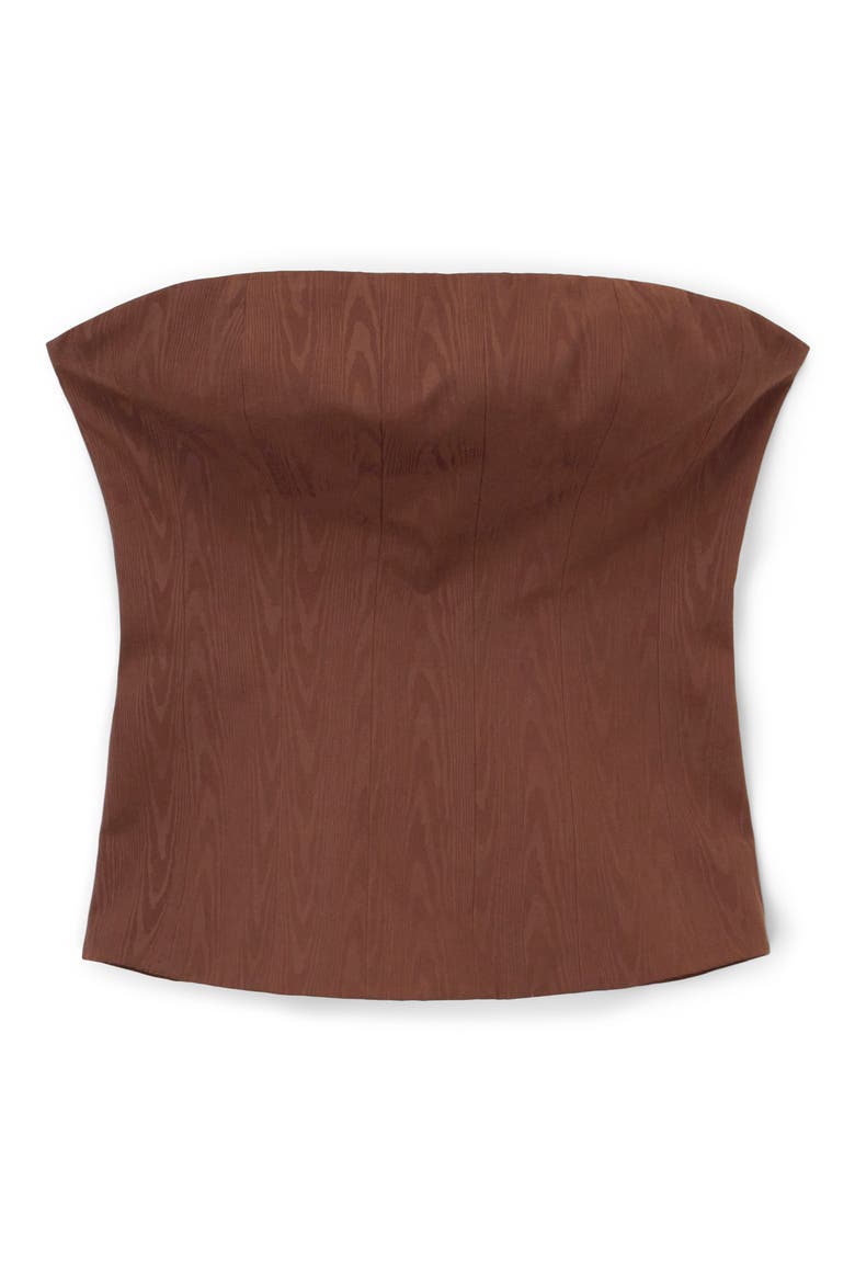 Woodgrain Tube Top, Alternate, color, CHOCOLATE