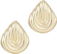 Adornia Deco Pear Stud Earrings