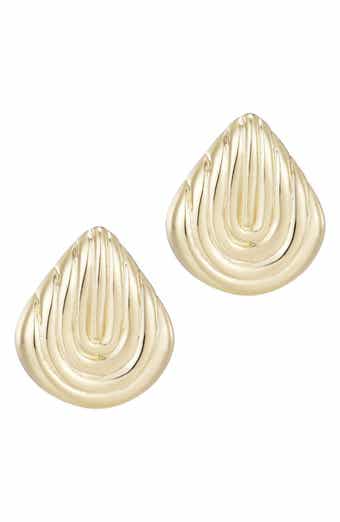 Adornia Deco Pear Stud Earrings