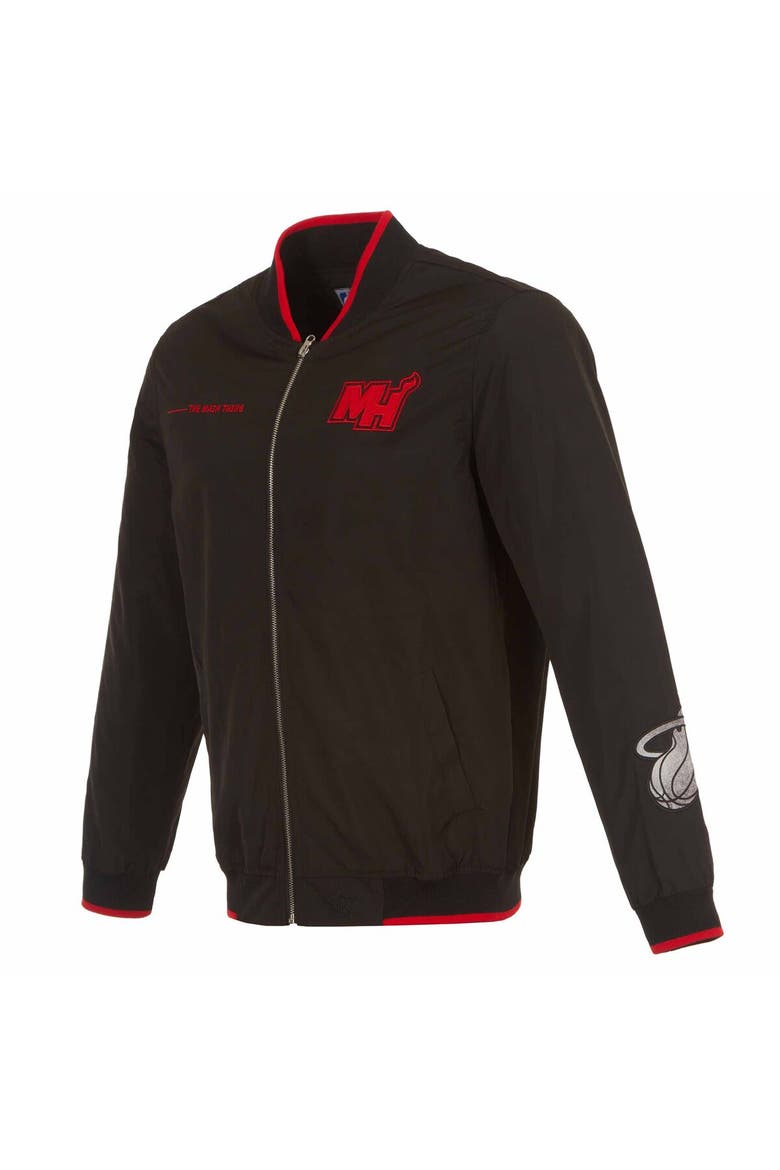 Men's JH Design Black Miami Heat 2023/24 City Edition Full-Zip Bomber Jacket, Alternate, color, Black