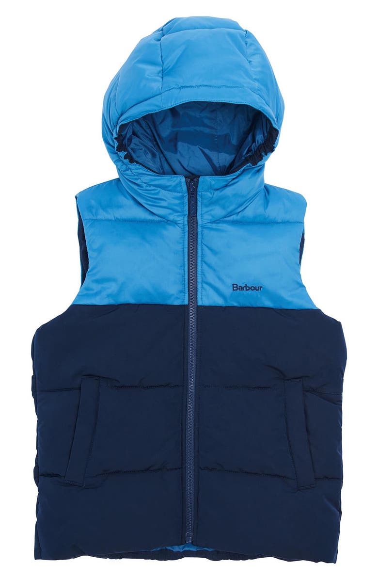 Barbour Kids' Quilted Hooded Vest, Main, color,