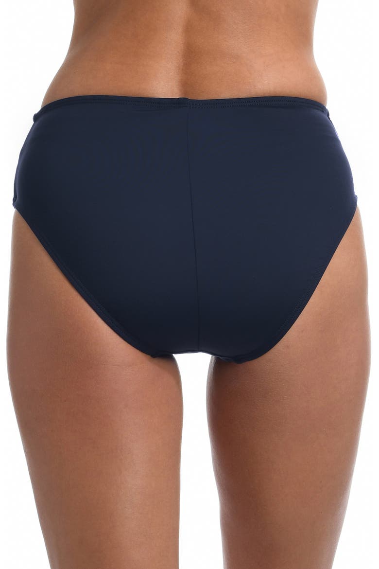 Island Goddess Overlap Bikini Bottoms, Alternate, color, INDIGO