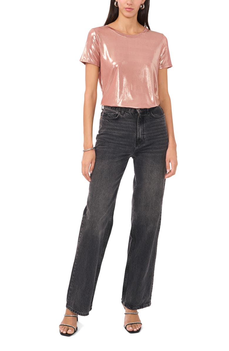 Vince Camuto Metallic Top, Alternate, color, Rose Clay