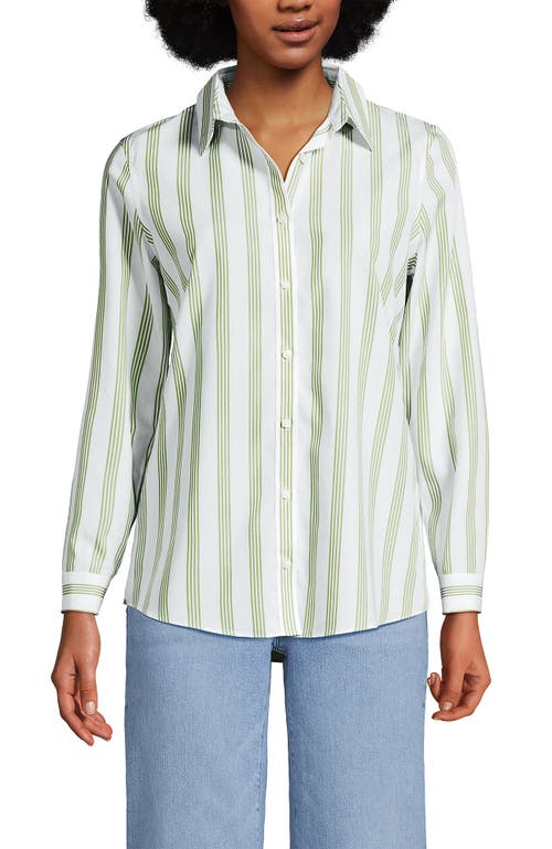 Lands' End No Iron Supima Cotton Long Sleeve Shirt In Multi