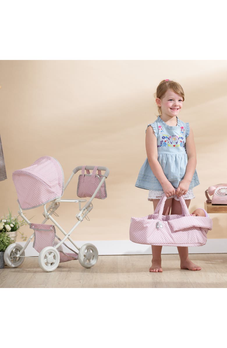 Teamson Kids Olivia's Little World Baby Doll Deluxe Stroller, Alternate, color, Pink