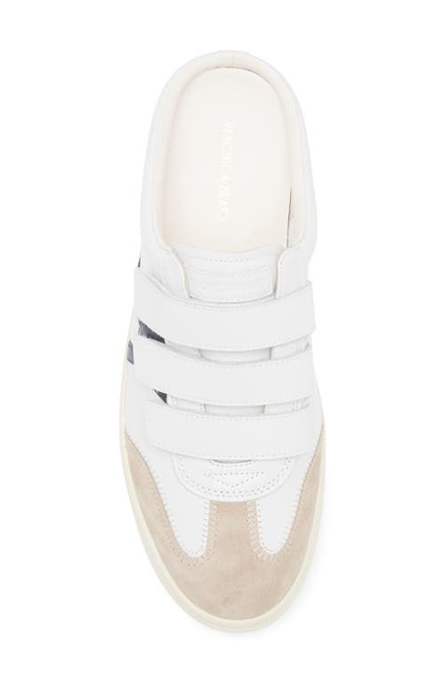 Veronica Beard Reagan Mixed Leather Triple-grip Mule Sneakers In Lily/eclipse