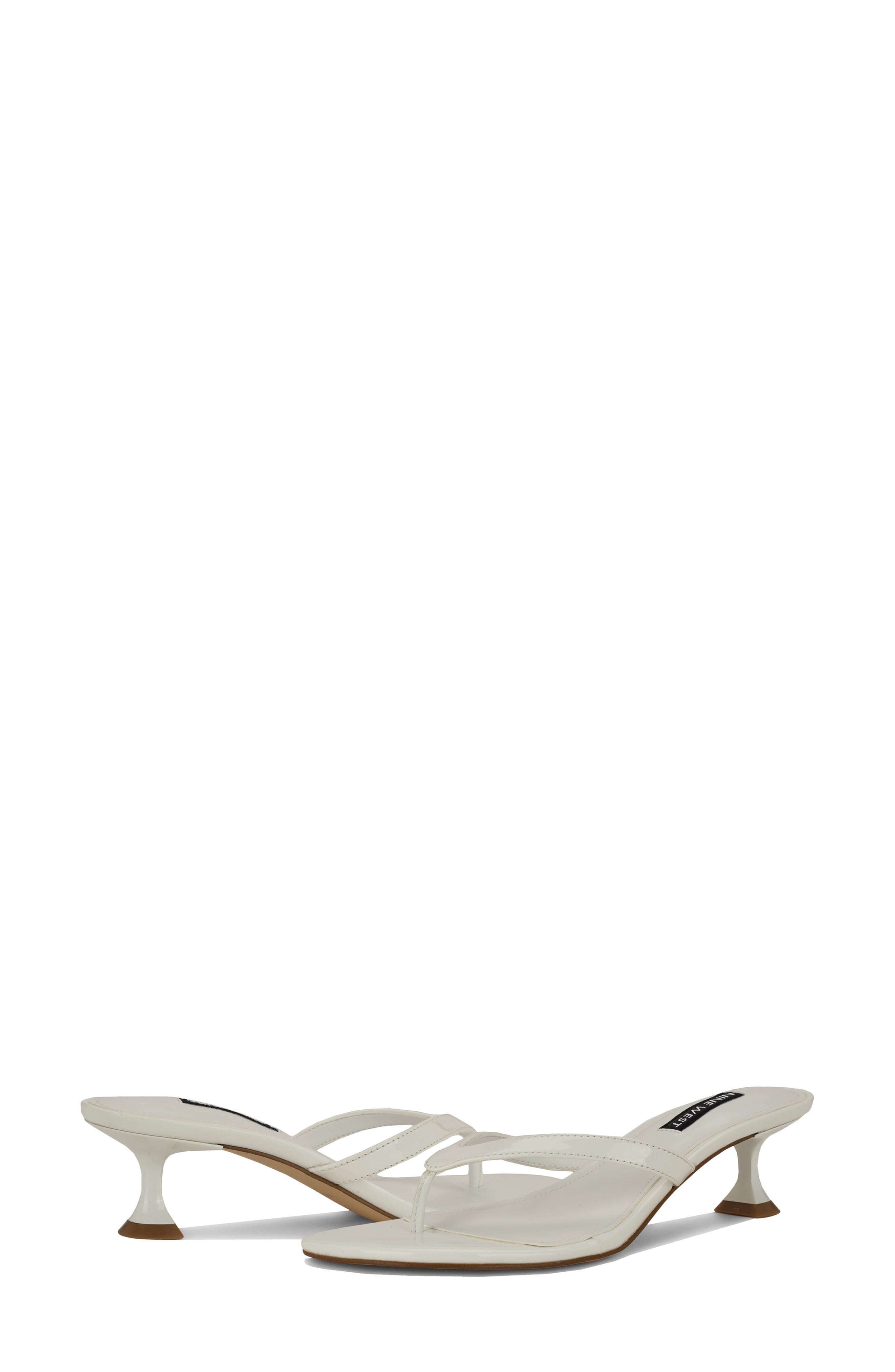 Cruise Kitten Heel Flip Flop, Alternate, color, WHITE