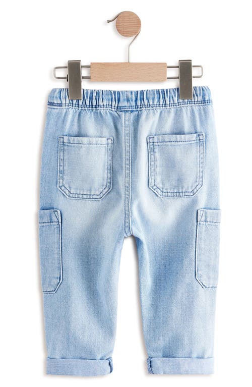 Next Kids' Straight Leg Drawstring Jeans In Blue