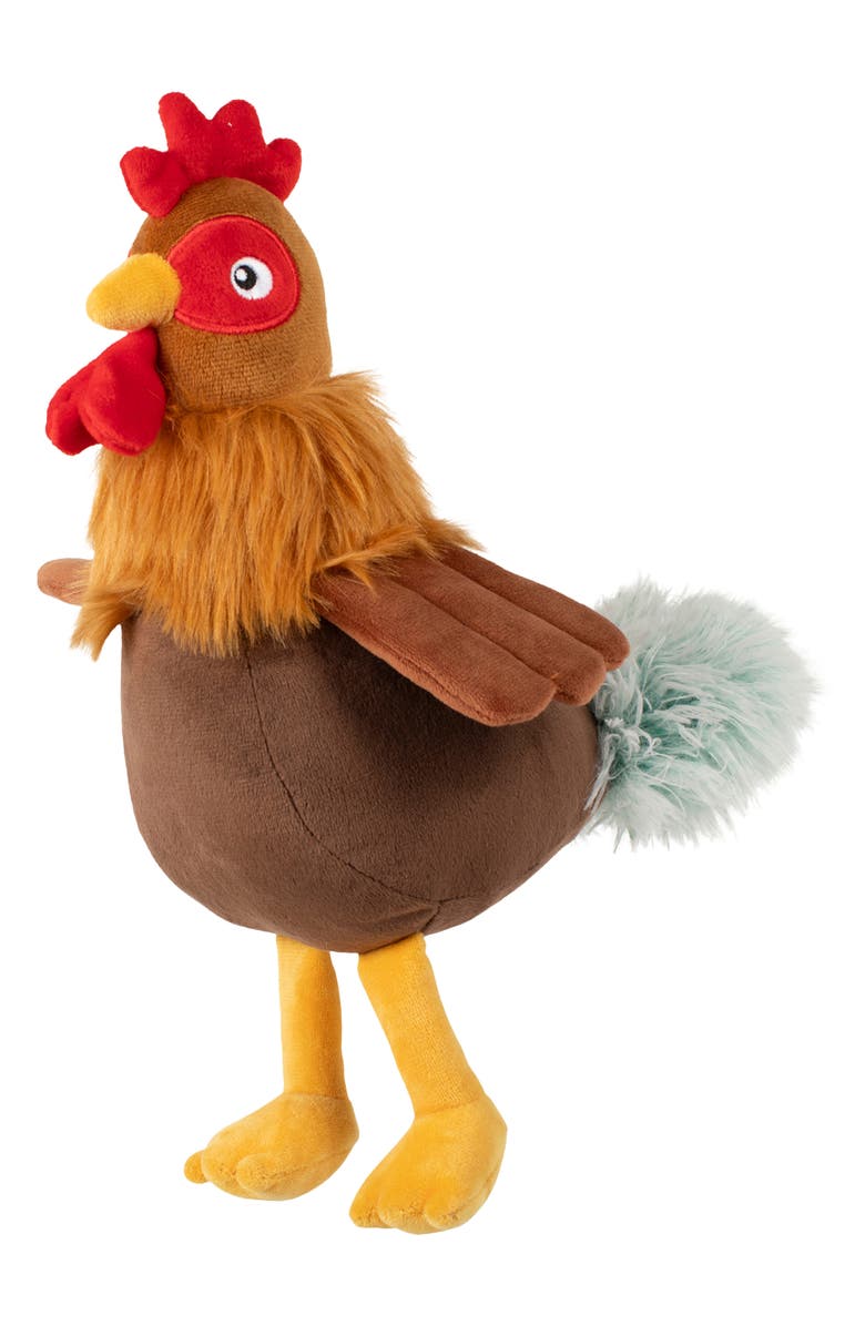 Fringe Studio Roost & Repeat Plush Dog Toy, Main, color, Brown Multi