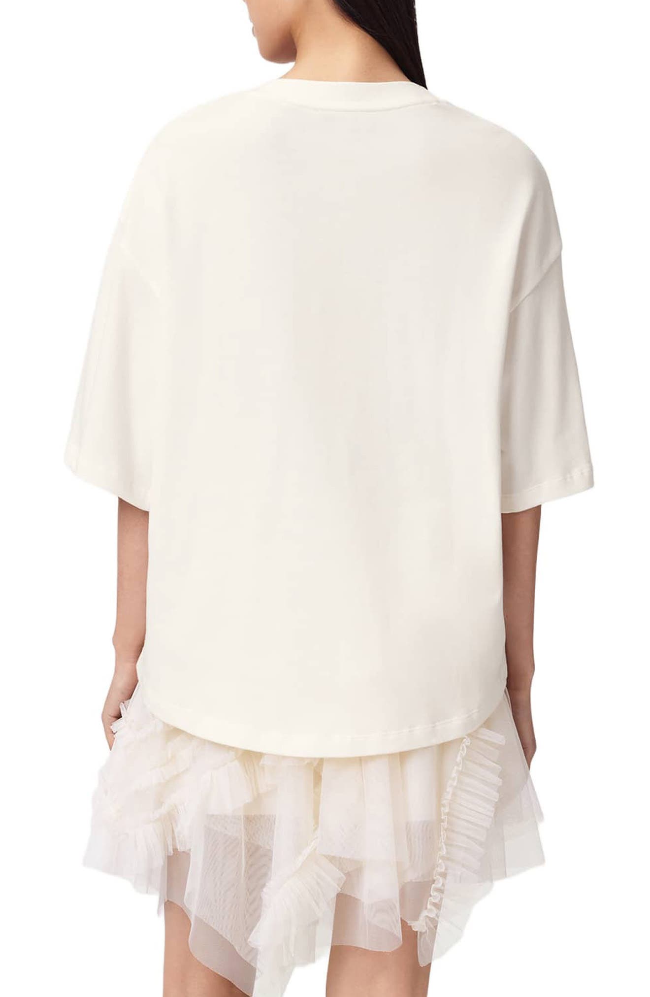 Icon Amelie Oversize Rhinestone Cotton T-Shirt - image 4