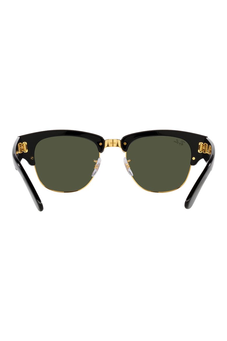 Mega Clubmaster 50mm Square Sunglasses, Alternate, color, BLACK