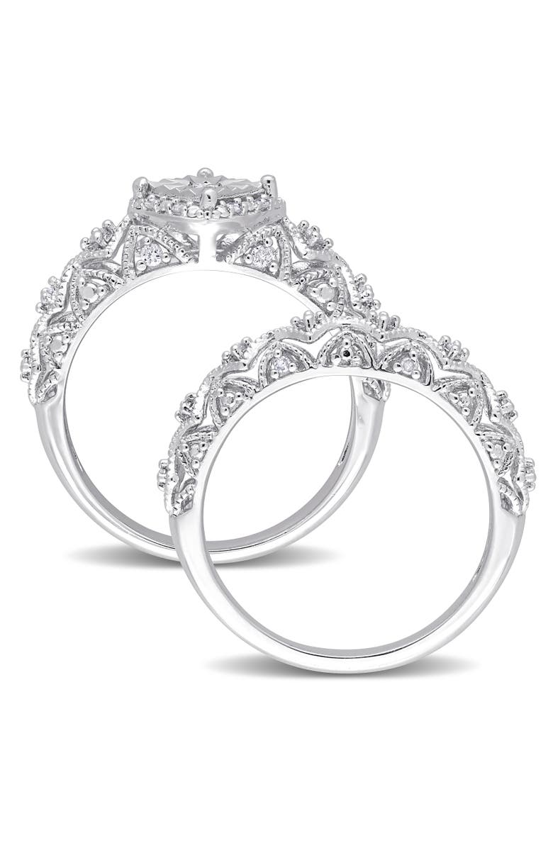 Julianna B. Diamond Vintage Halo Bridal Ring Set, Alternate, color,
