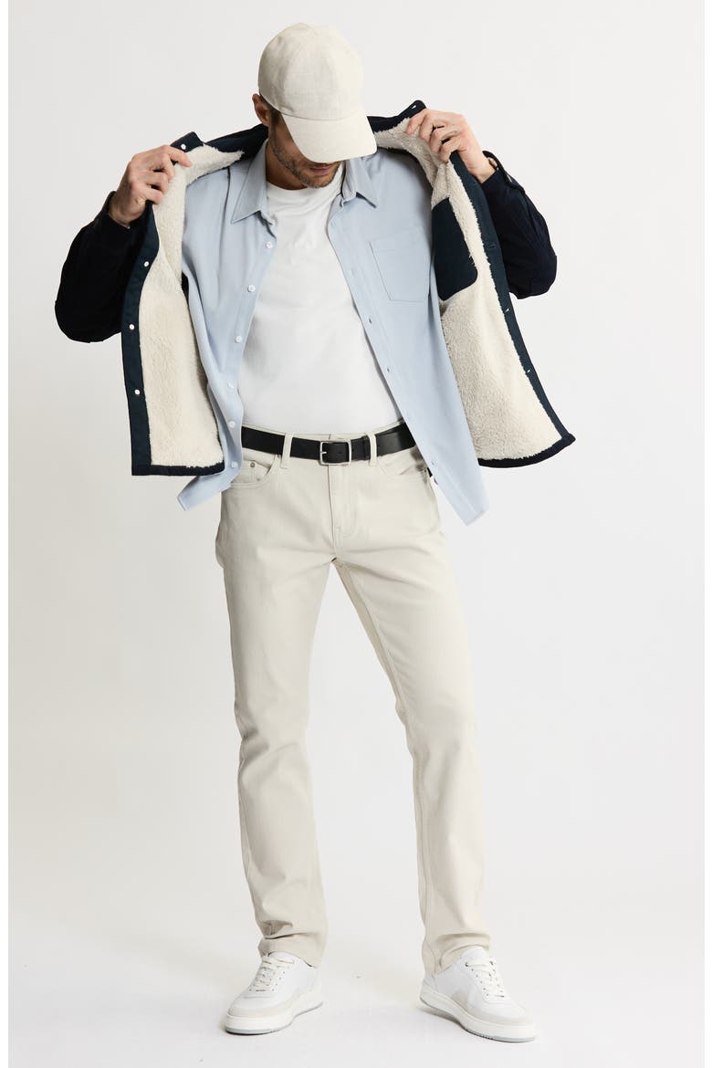 Stretch Cotton Corduroy Faux Shearling Lined Jacket, Alternate, color, NAVY