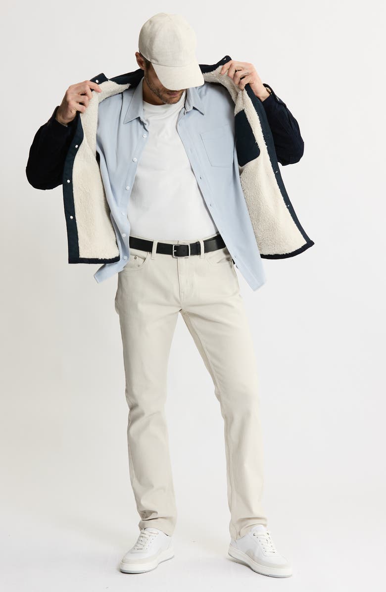 JACHS Stretch Cotton Corduroy Faux Shearling Lined Jacket, Alternate, color, Navy