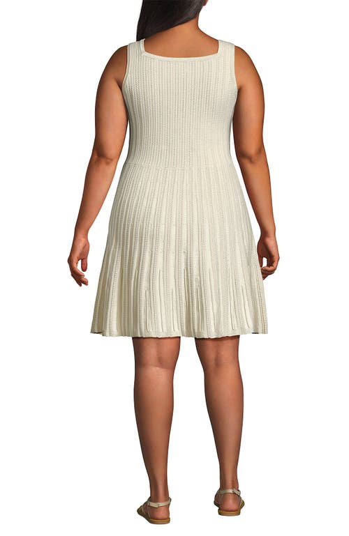 LANDS' END LANDS' END SQUARE NECK ABOVE KNEE SWEATER DRESS