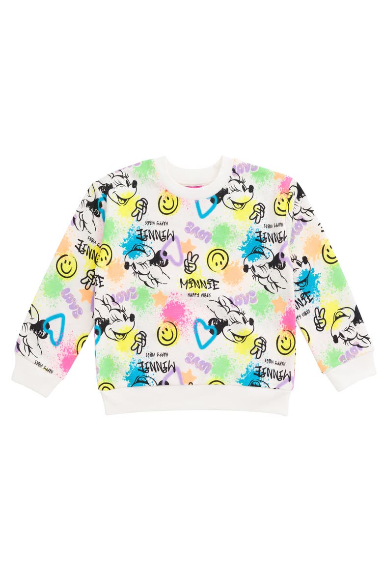 Minnie Mouse Pullover Sweatshirt, Main, color, Beige Minnie Mouse