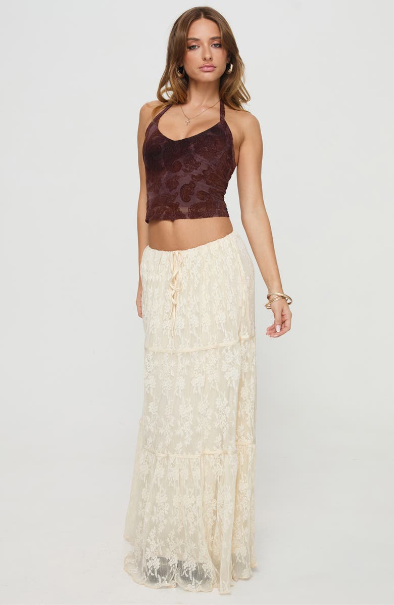 Princess Polly Lace Tiered Maxi Skirt, Alternate, color, 
