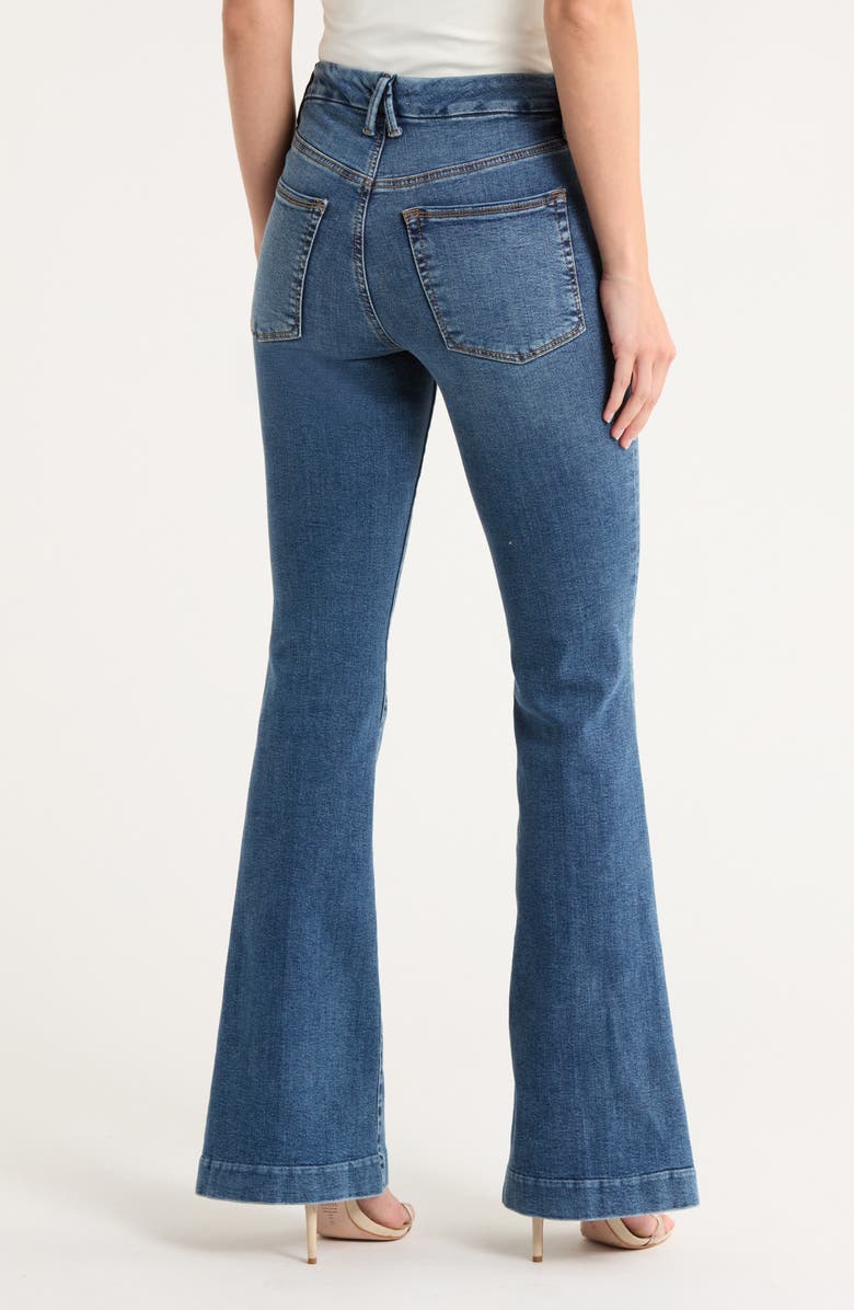 Good American Good Legs Flare Jeans, Alternate, color, 