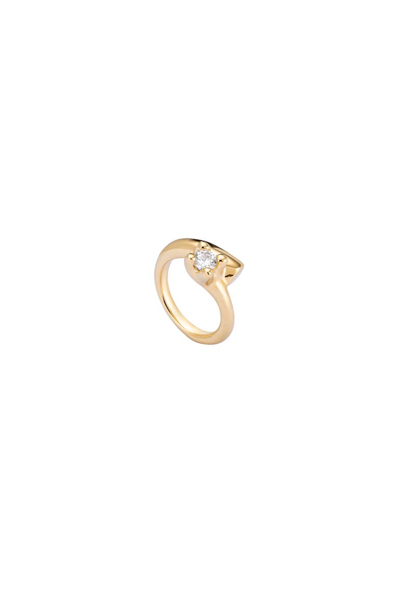 Classic White Sparkle Ring, Alternate, color, Gold