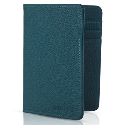 Passport Holder, Bifold Wallet with Secure Card Slots