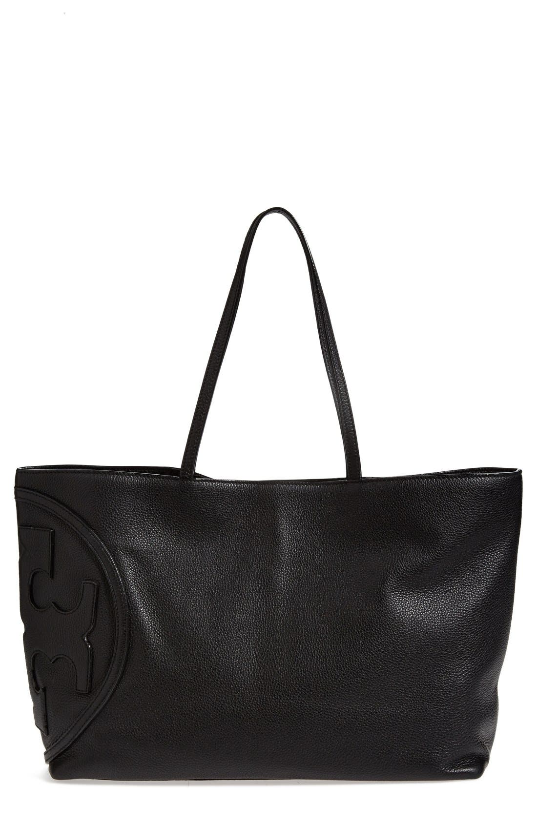 Tory Burch 'All T' Leather Tote, Main, color, 
