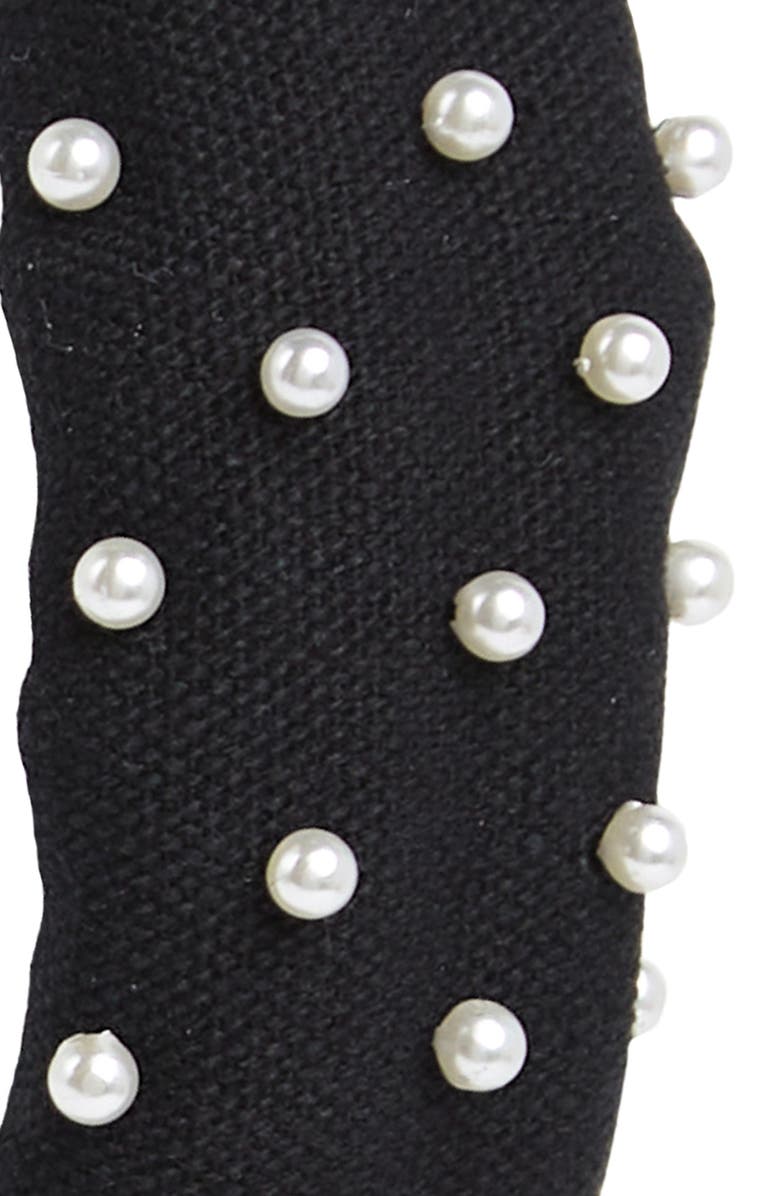 Lele Sadoughi Imitation Pearl Knotted Headband, Alternate, color, 