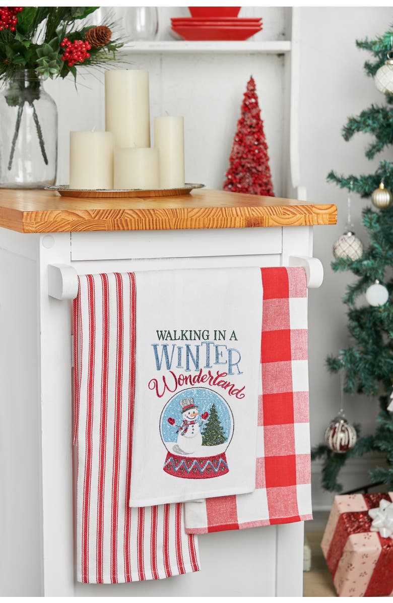 C&F Home Wonderland Snow Globe Towel, Alternate, color, Blue