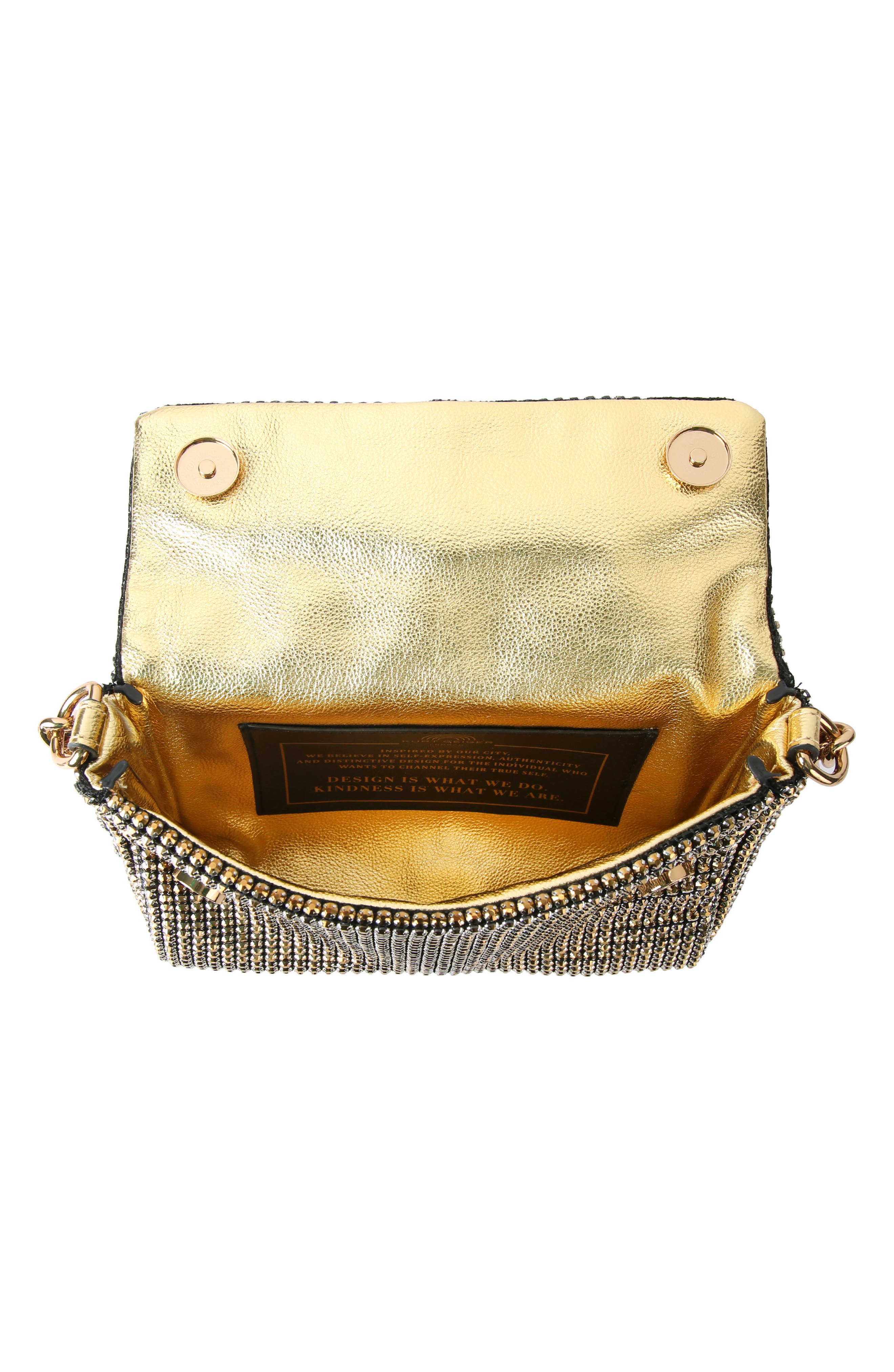 Kurt Geiger London Small Party Shoulder Bag, Alternate, color, Gold