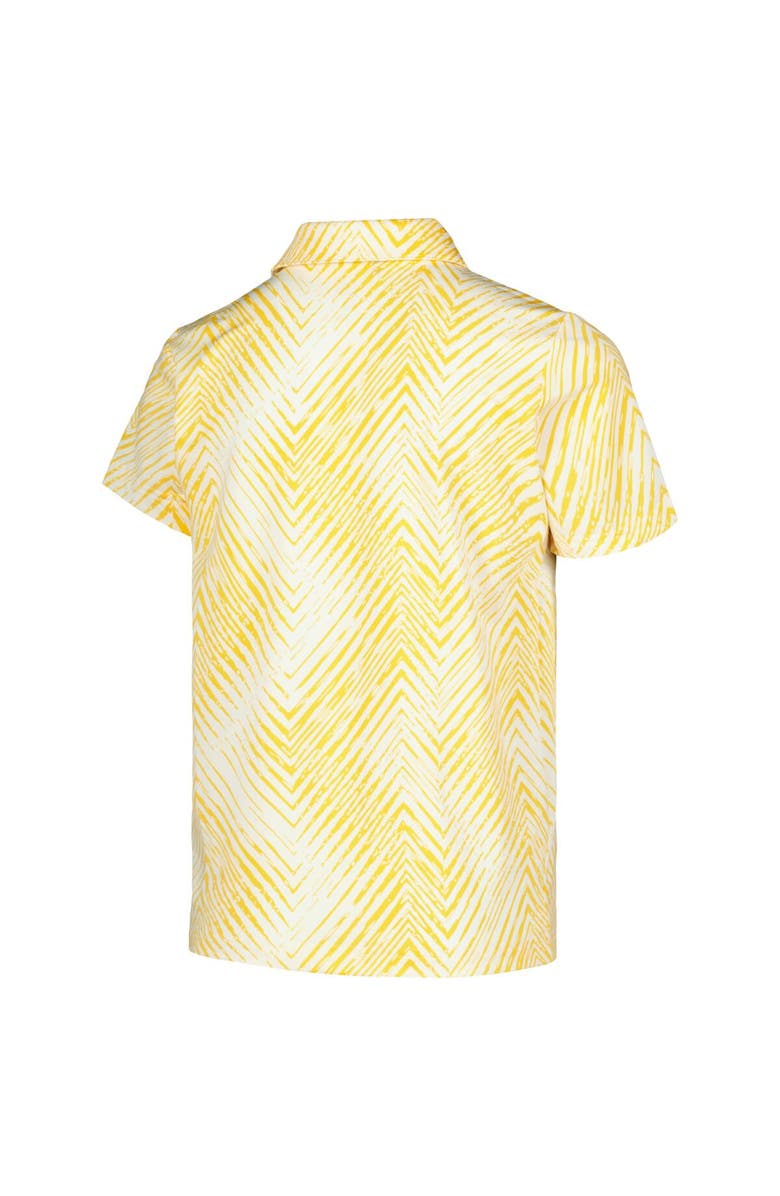 adidas Youth adidas Cream/Orange THE PLAYERS Striped Polo, Alternate, color, 