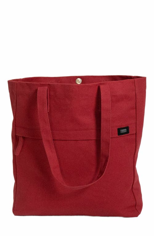 Terra Thread Organic Cotton Canvas Work Tote Bag in Ruby Red at Nordstrom