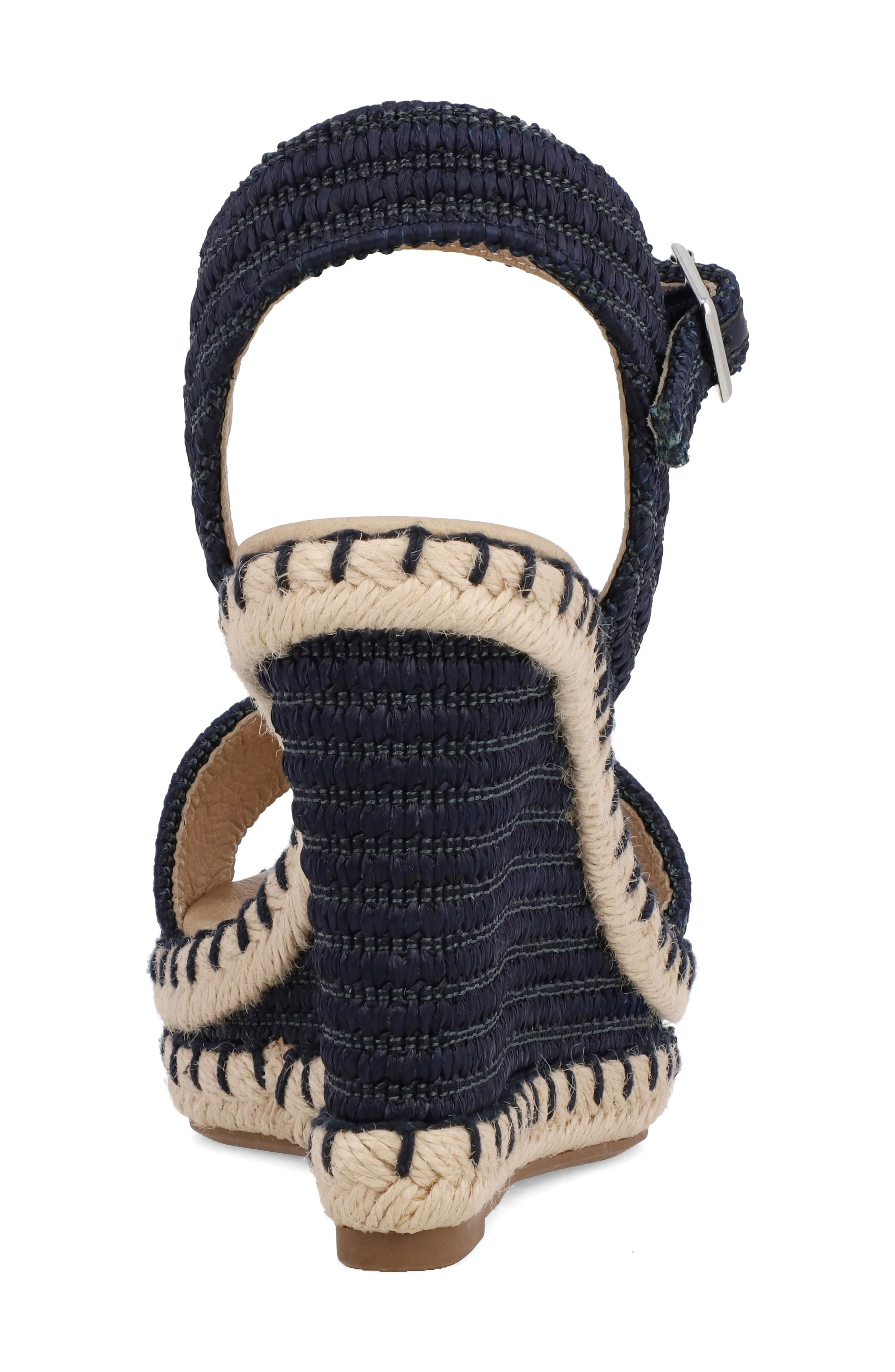 MIA Milazzo Platform Wedge, Alternate, color, Navy Raffia