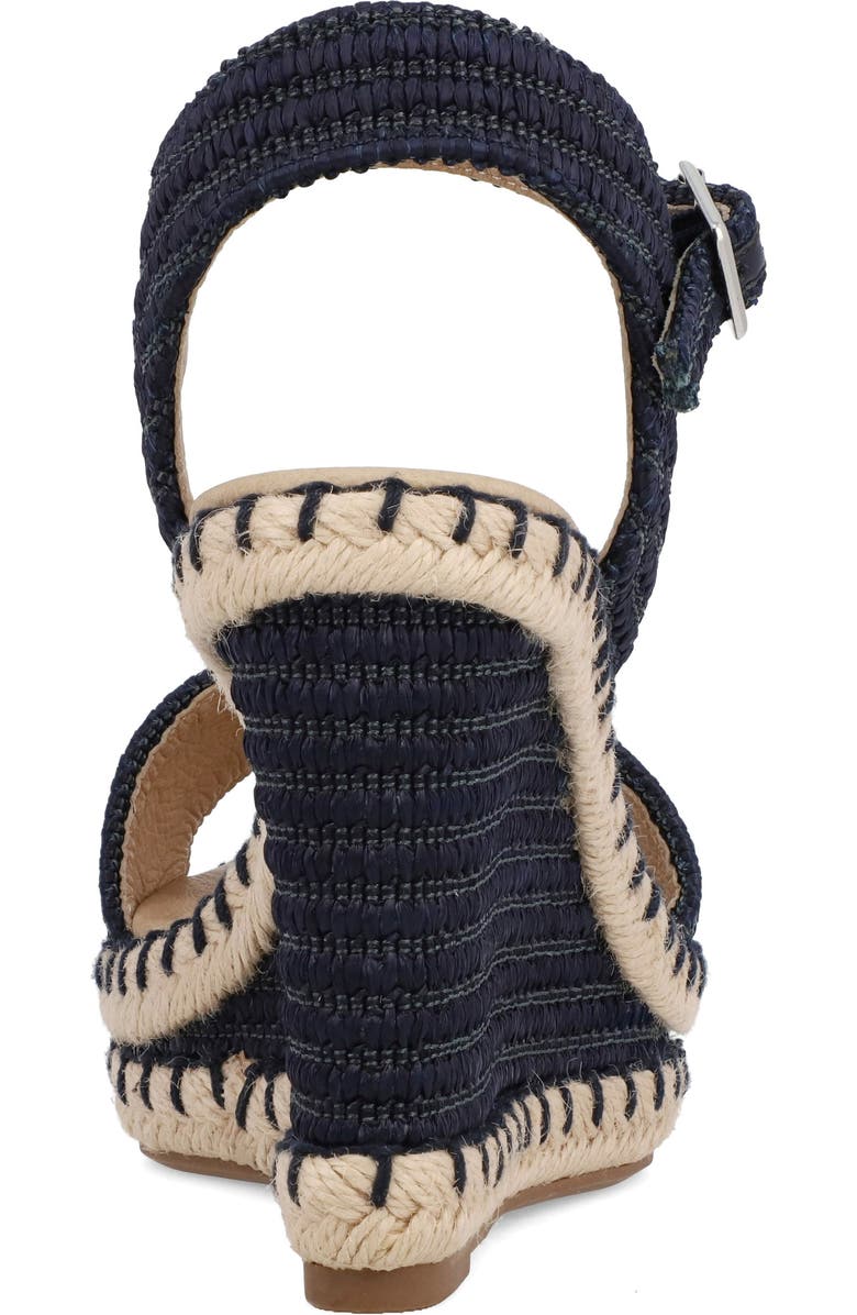 MIA Milazzo Platform Wedge, Alternate, color, Navy Raffia