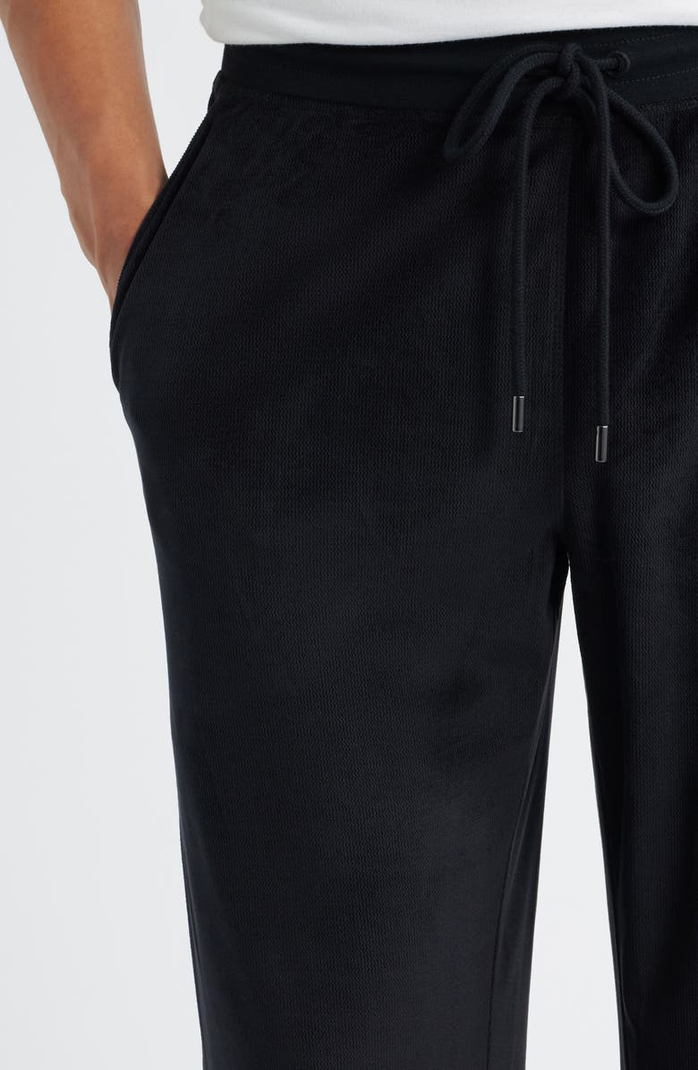 Daniel Buchler Velour Jacquard Pajama Pants, Alternate, color, Black