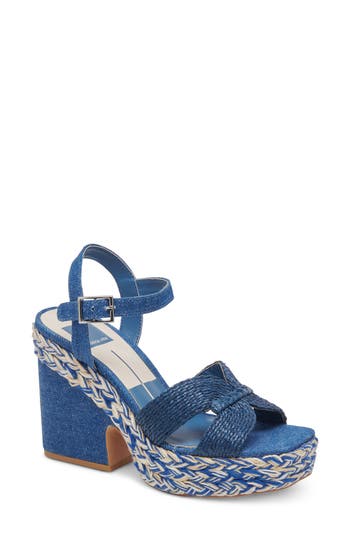 DOLCE VITA DOLCE VITA CALE WOVEN RAFFIA PLATFORM SANDAL