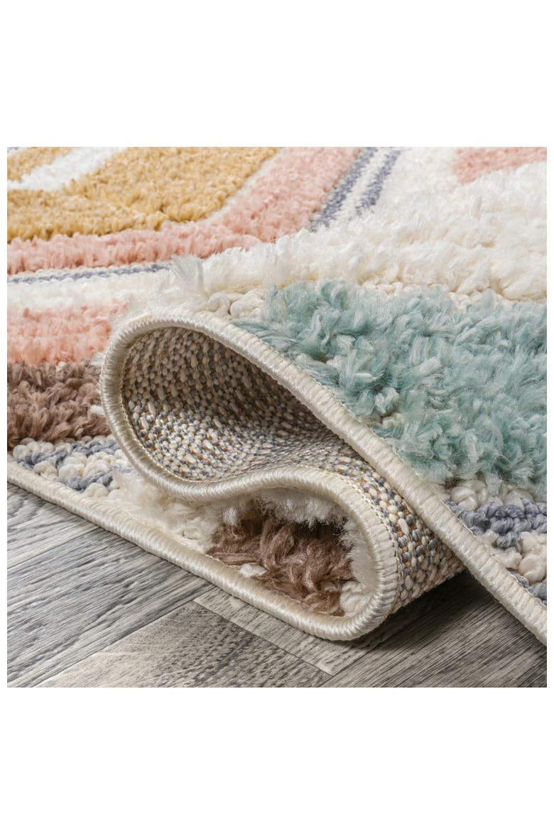 Elin Chevron High-Low Area Rug, Alternate, color, Multi/Cream