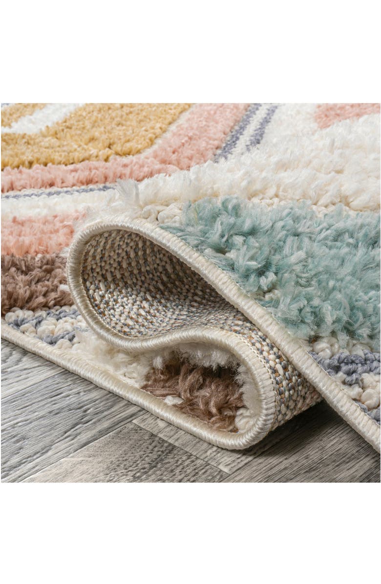 JONATHAN Y Elin Chevron High-Low Area Rug, Alternate, color, Multi/Cream