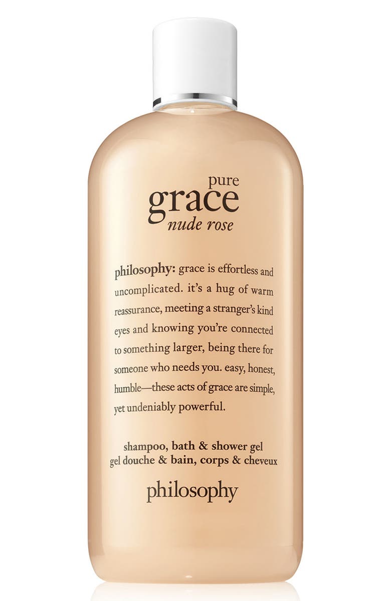 philosophy pure grace nude rose shampoo, bath & shower gel, Main, color, 