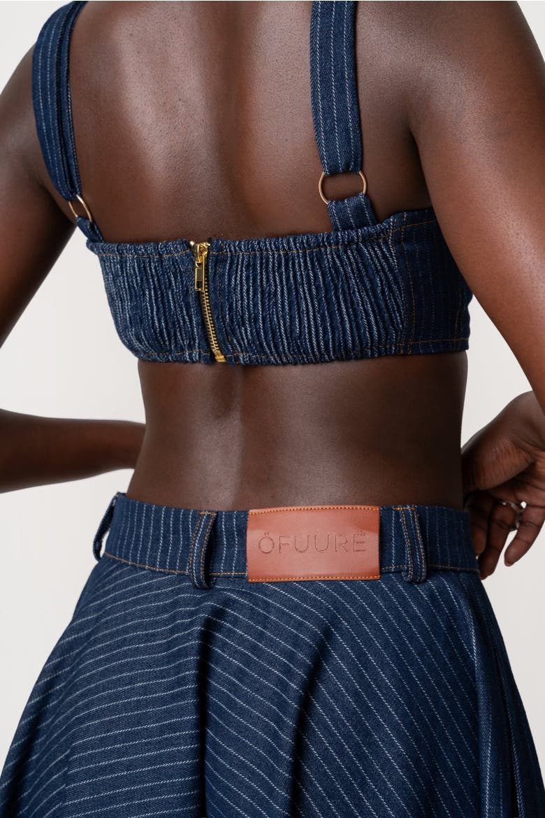 Serena Crop Top, Alternate, color, Denim