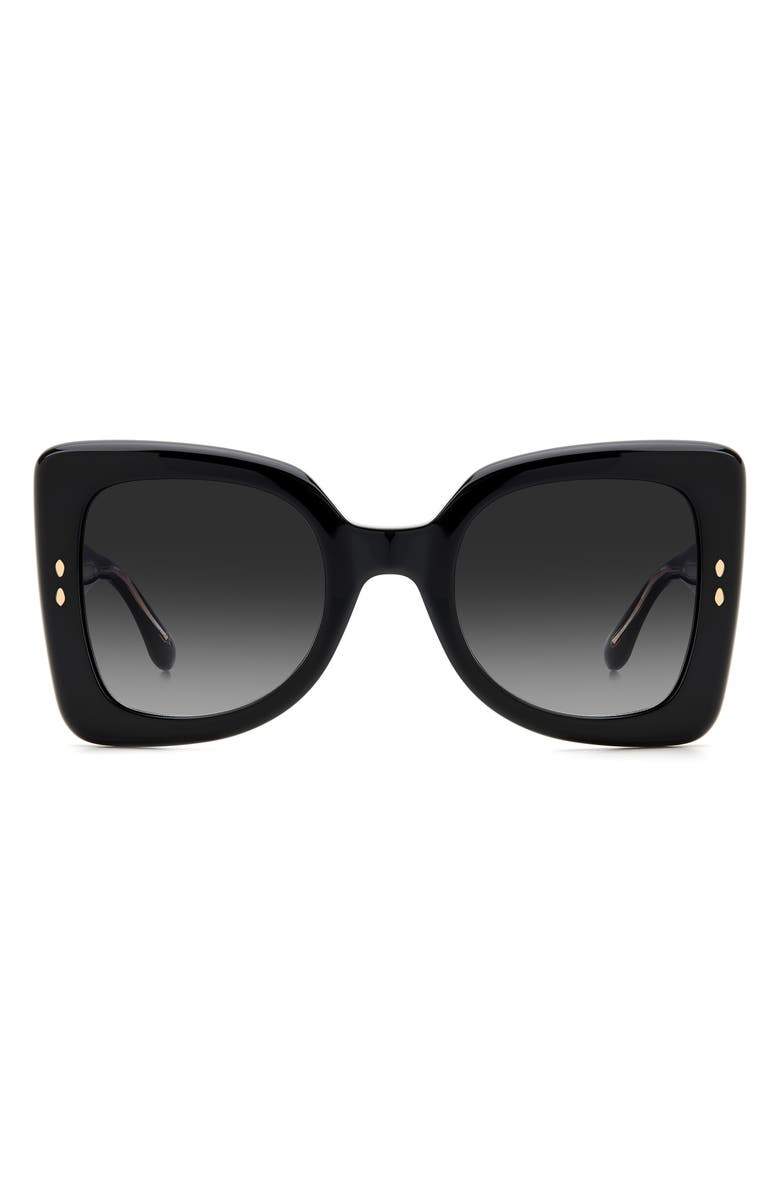 Isabel Marant The New 52mm Gradient Square Sunglasses, Main, color, Black/ Grey Shaded