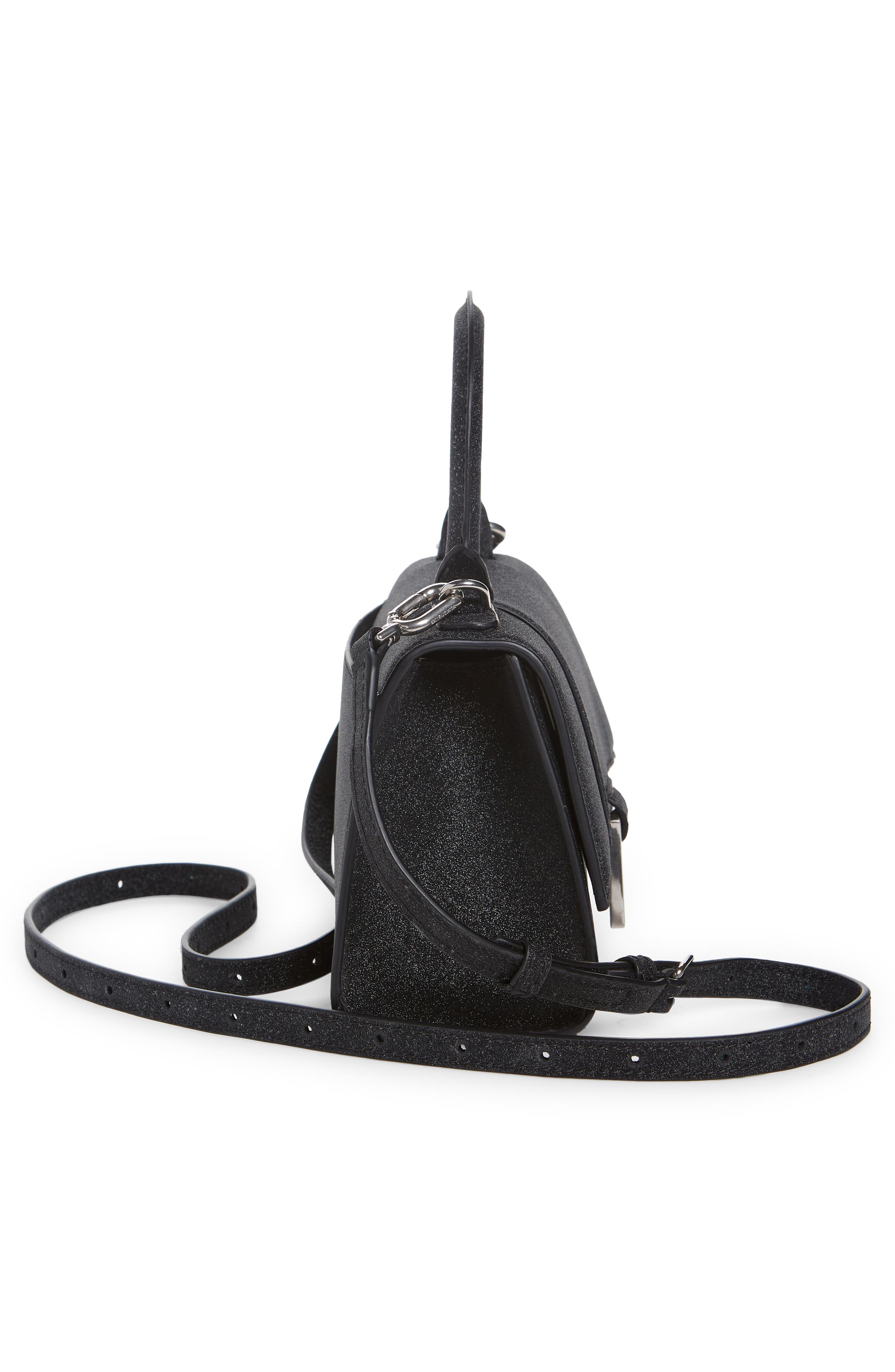 Balenciaga Extra Small Hourglass Sparkle Top Handle Bag, Alternate, color, 