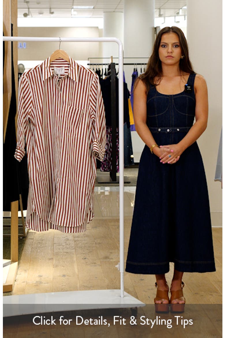 Morning After Oversize Stripe Long Sleeve Cotton Shirtdress video
