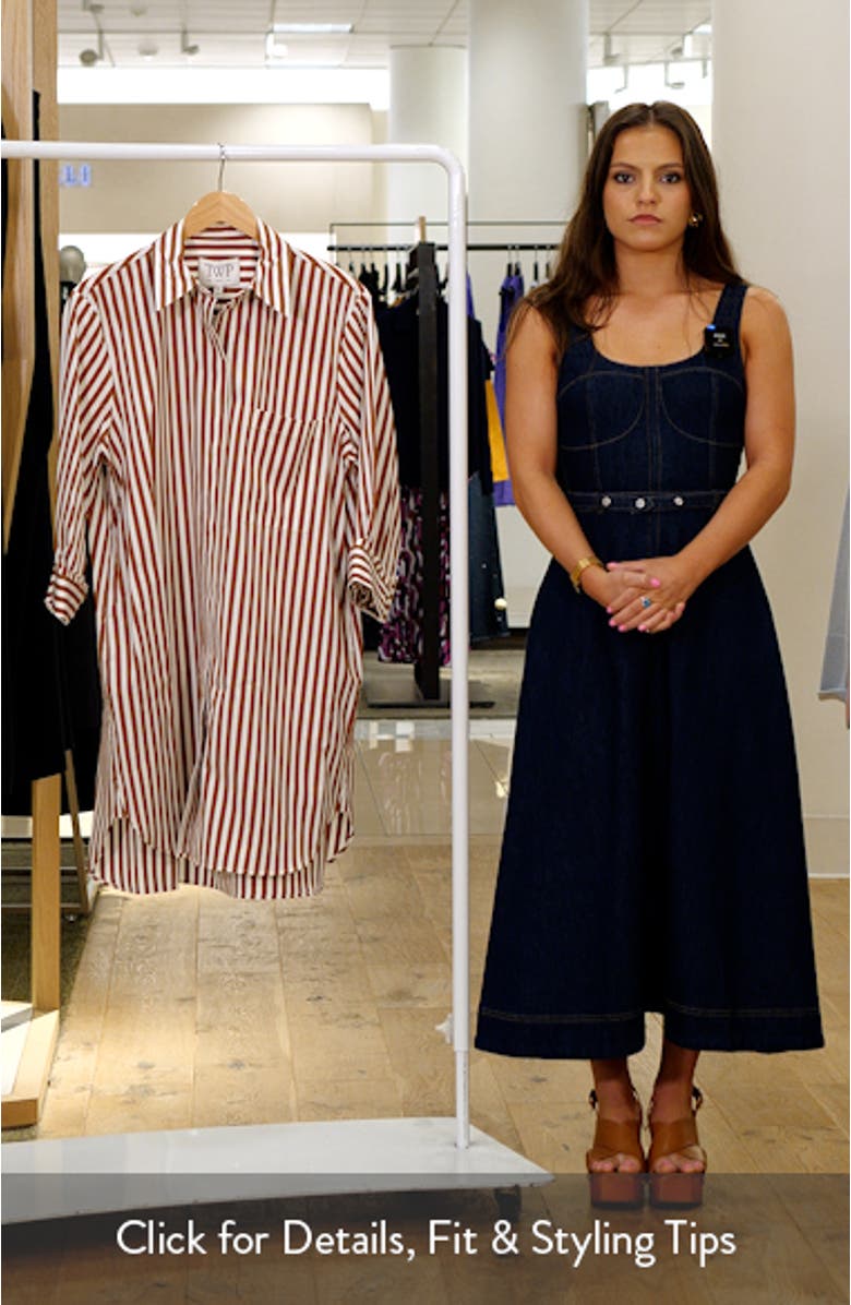 Morning After Oversize Stripe Long Sleeve Cotton Shirtdress, sales video thumbnail